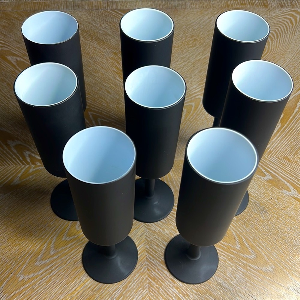 1959 Carlo Moretti Umberto Nason Italia Modern Satinato Wine Glass Flutes